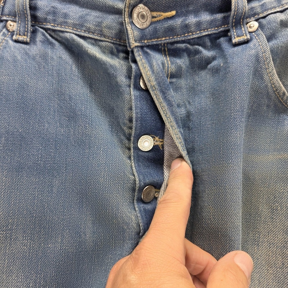 Vintage Levis Engineered Jeans Mens 36x32 Blue Twisted Buckle Back One Pocket - Picture 10 of 16